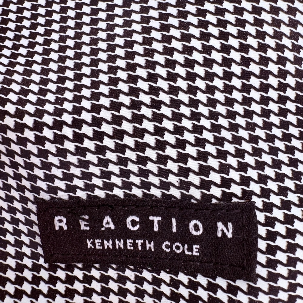 Kenneth‎ Cole Reaction Black White Houndstooth Travel Jewelry Makeup Roll Bag - Picture 2 of 3